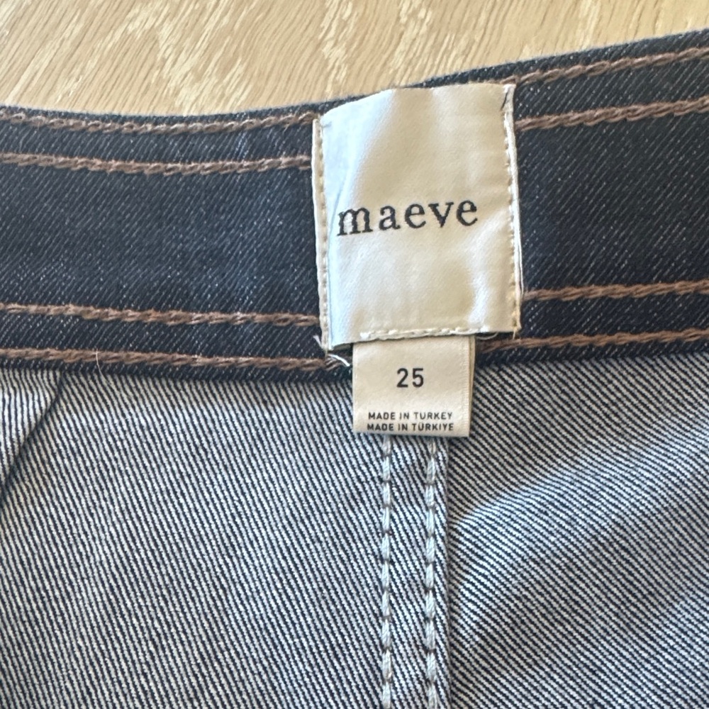 Maeve Dark Wash Cropped Jeans - 25